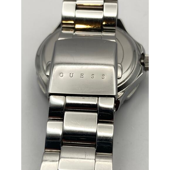 Guess Womens Crystal Bezel Watch 40mm G12557L New Battery - Date Day - WR100m - Picture 6 of 11